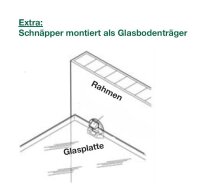 101505 Türstopper für Glastüren 5-6mm, mit Zuhaltung