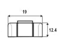 101302 Türstopper ohne Zuhaltung, für Glastüren, PVC, schwarz