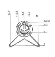 1 Tischbein 1100 mm Inbus D 60 mm Edelstahl Finish