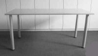 1 Tischbein 1100 mm Inbus D 60 mm Edelstahl Finish