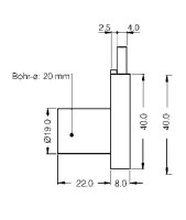 SIM002 Schubladenschloss verschiedenschließend inkl. Wechselzylinder