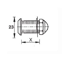 102156 Hebelschloss-Gehäuse 17mm, li/re, vernickelt