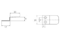 101687 Gegenstück für Doppeltürschloss