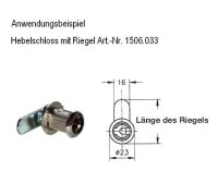 101638 Hebelschloss-Gehäuse 22mm rechts/links vernickelt