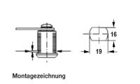 101414 Metallklammer für Hebelzylinder mit Metalltüren