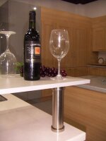 Barkonsole Höhe 200mm gerade Chrom poliert