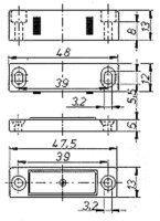 4014.244 Magnetschnäpper mit beweglichem Gegenstück 3-4kg braun