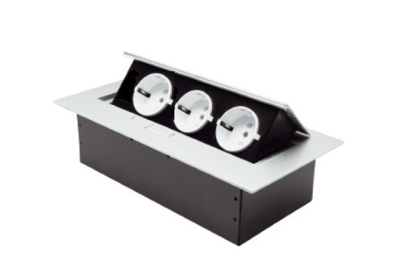 Tele 010 Versenkbare Tischsteckdose Deskop Power 3fach Strom
