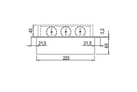 Tele 010 Versenkbare Tischsteckdose Deskop Power 3fach Strom