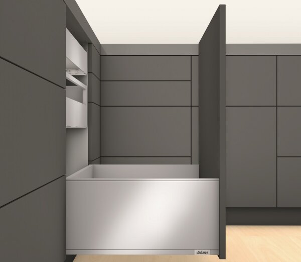 770F4002S blum LEGRABOX pure, seidenweiß matt  Zarge F=239,9mm, NL=400 mm