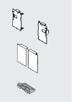 LEGRABOX pure Fronthalter, Höhe M, für Innenschubkasten li/re seidenweiß/oriongrau/polarsilber/terraschwarz/carbonschwarz/Inox