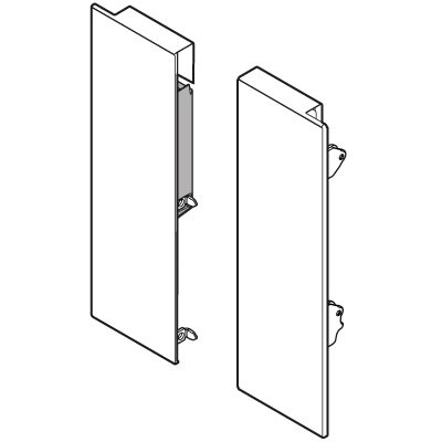 ZI7.3CS0 LEGRABOX pure Fronthalter, Höhe C, für Innenschubkasten mit Reling, li/re seidenweiß/oriongrau/polarsilber/terraschwarz/Inox