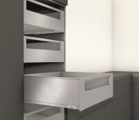 LEGRABOX pure Fronthalter, Höhe C, für Innenschubkasten mit Reling, li/re seidenweiß/oriongrau/polarsilber/terraschwarz/Inox