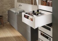 LEGRABOX pure Fronthalter, Höhe C, für Innenschubkasten mit Reling, li/re seidenweiß/oriongrau/polarsilber/terraschwarz/Inox