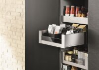 LEGRABOX Vorderstück mit Nut für Innenauszug mit Einschubelement, KB=1200 mm, zum Ablängen, SW/OG/PS/CS/ELN2