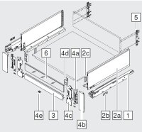 ZV7.1043MN1 LEGRABOX Vorderstück mit Nut für...