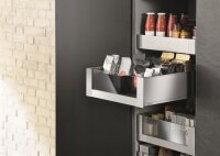 ZV7.1043MN1 LEGRABOX Vorderstück mit Nut für Innenauszug mit Einschubelement, KB=1200 mm, zum Ablängen, SW/OG/PS/CS/ELN2