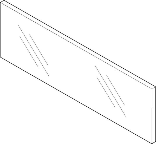 ZE7Wxxx LEGRABOX Glaseinschubelement - vorne, Höhe 138mm, KB=450-1200mm, Glas klar, für LEGRABOX pure/free