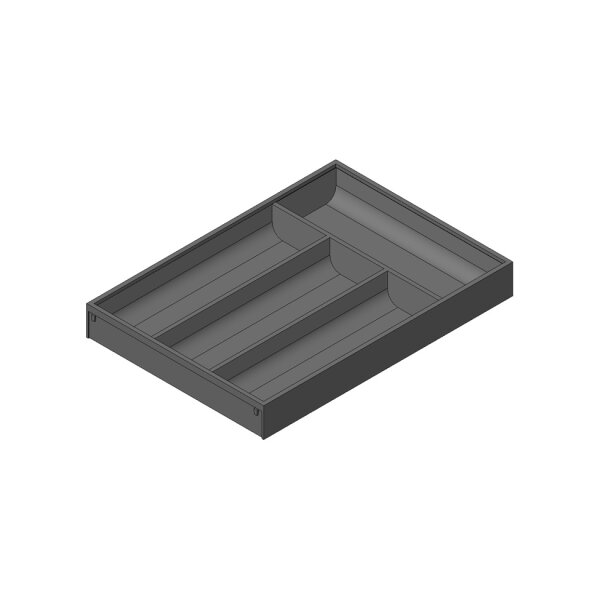 ZC7S450BS3 AMBIA-LINE Besteckeinsatz, für LEGRABOX / MERIVOBOX, Kunststoff / Stahl, 4 Besteckfächer, NL=450 mm, Breite=300 mm