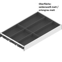AMBIA-LINE Besteckeinsatz, für LEGRABOX / MERIVOBOX, Kunststoff / Stahl, 6 Besteckfächer, NL=500 mm, Breite=300 mm