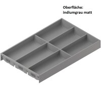 AMBIA-LINE Besteckeinsatz, für LEGRABOX / MERIVOBOX, Kunststoff / Stahl, 6 Besteckfächer, NL=500 mm, Breite=300 mm