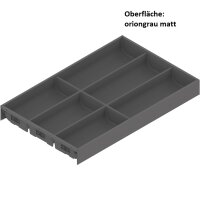 ZC7S500BS3 AMBIA-LINE Besteckeinsatz, für LEGRABOX / MERIVOBOX, Kunststoff / Stahl, 6 Besteckfächer, NL=500 mm, Breite=300 mm