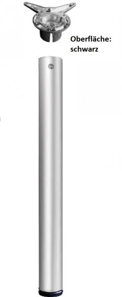 1 Tischbein 1100 mm Inbus D 60 mm schwarz