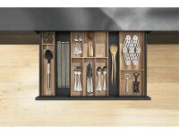 ZC7S500BH3 AMBIA-LINE Besteckeinsatz, für LEGRABOX/MERIVOBOX, Holzdesign, 6 Besteckfächer, NL=500 mm, Breite=300 mm