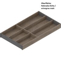 ZC7S550BH3 AMBIA-LINE Besteckeinsatz, für LEGRABOX/MERIVOBOX, Holzdesign, 6 Besteckfächer, NL=550 mm, Breite=300 mm