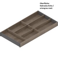 ZC7S600BH3 AMBIA-LINE Besteckeinsatz, für LEGRABOX/MERIVOBOX, Holzdesign, 7 Besteckfächer, NL=600 mm, Breite=300 mm