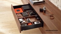 ZC7S550RH2 AMBIA-LINE Rahmen, für LEGRABOX/MERIVOBOX, Holzdesign, NL=550 mm, Breite=200 mm
