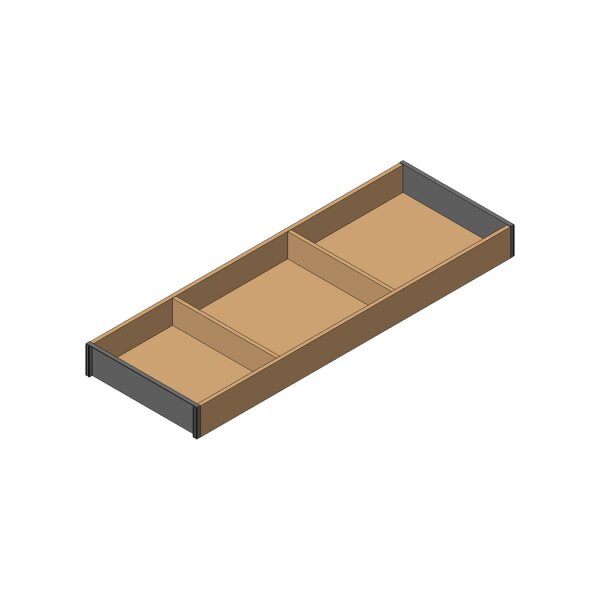 ZC7S600RH2 AMBIA-LINE Rahmen, für LEGRABOX/MERIVOBOX, Holzdesign, NL=600 mm, Breite=200 mm