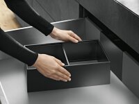 AMBIA-LINE Holzrückwandadapter für LEGRABOX/MERIVOBOX Frontauzug, Stahl, Höhe C, ab NL=400 mm, Rahmenbreite 218 mm