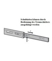 2 Stück Kugelauszug/Teilauszug 15 kg 250mm