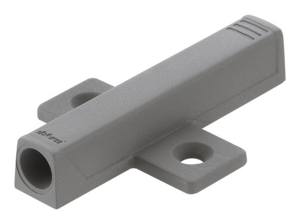 956A1501 TIP-ON für Türen, Adapterplatte Langversion kreuzform, zum Schrauben (37/32mm) platingrau