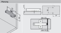 956A1501 TIP-ON für Türen, Adapterplatte...
