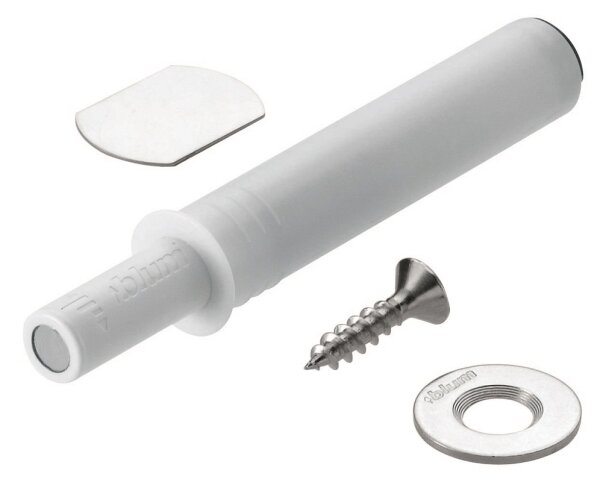 956.1004 TIP-ON für Türen Kurzversion, bis Höhe 130cm, inkl. Haftplatten, Ausstoßweg 17mm,  seidenweiß