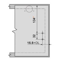 Aventos HK-XS Frontbefestigung zum Schrauben für...