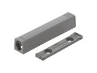 956A1201 TIP ON für Türen:Adapterplatte gerade, zum Anschrauben, Langversion (20/32mm) platingrau