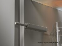 TIP ON für Türen:Adapterplatte gerade, zum Anschrauben, Langversion (20/32mm) platingrau