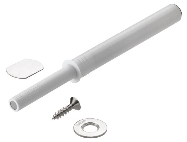 TIP-ON für Türen Langversion, ab Höhe 130cm, inkl. Haftplatten, Auslöseweg 1,5mm, seidenweiss