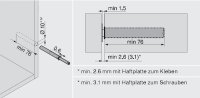 956A1004 TIP-ON für Türen Langversion, ab Höhe 130cm, inkl. Haftplatten, Auslöseweg 1,5mm, seidenweiss