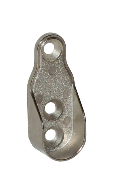 7301.100 Schrankrohrlager m. 3 Bohrungen, Zamak, vernickelt