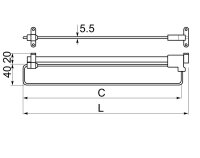 GRD250 Garderobenhalter Kleiderbügelauszug, Teleskopstange für Kleiderschrank ausziehbar, Länge 250mm