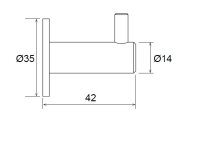 Garderobenhalter Percha 001 Edelstahl