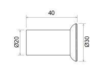 Garderobenhalter Percha 129 Edelstahl