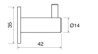 Garderobenhalter Percha 004 Edelstahl