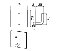 Garderobenhalter Eccentric 131 Edelstahl