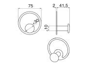 Garderobenhalter Eccentric 334 Edelstahl