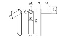 Garderobenhalter Eccentric 001 Edelstahl
